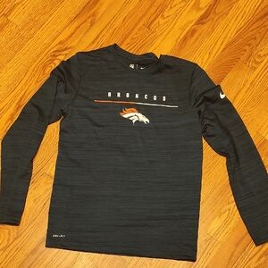 Nike Men's Black Broncos Long Sleeve Tee